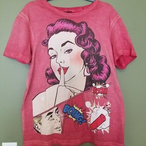 ESMX RED POPART OVERSIZED SHIRT
